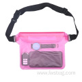 Clear PVC Transparent Portable Cell Phone Waterproof Beach Fanny Pack Waist bag